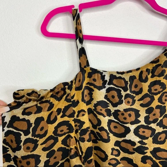 The Vanity Room Leopard Print Off-Shoulder Dress Size XLP - Picture 5 of 8